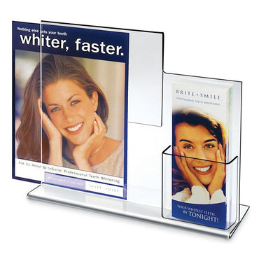 8-1/2" X 11" DELUXE COMBO SIGN FRAME WITH TRI-FOLD POCKET - Braeside Displays
